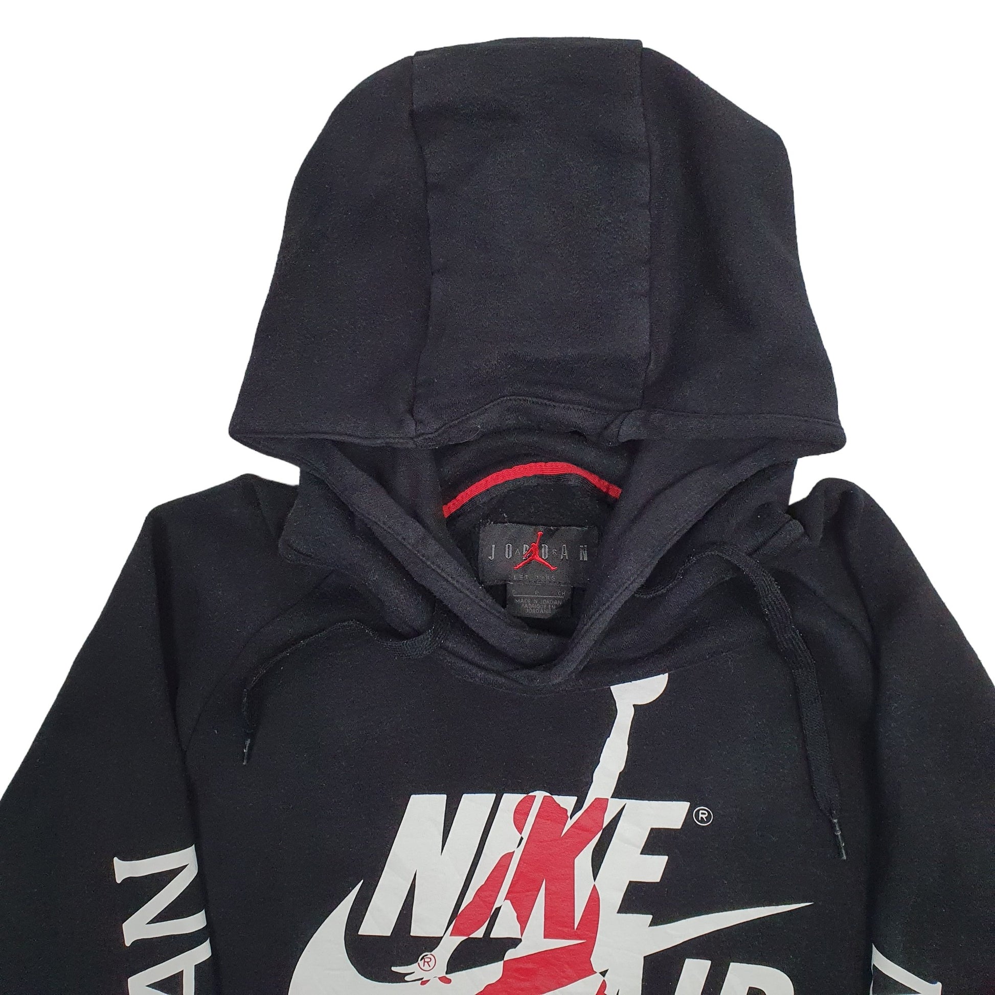 Mens Black Nike Jordan Spellout Jumpman Hoodie Jumper