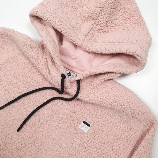 Fila Retro Pile Hoodie Fleece XS Pink