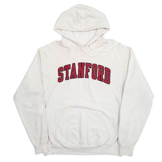 Mens Cream Champion USA College Stanford Hoodie Jumper