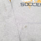 Mens Grey Adidas Soccer Hoodie Jumper