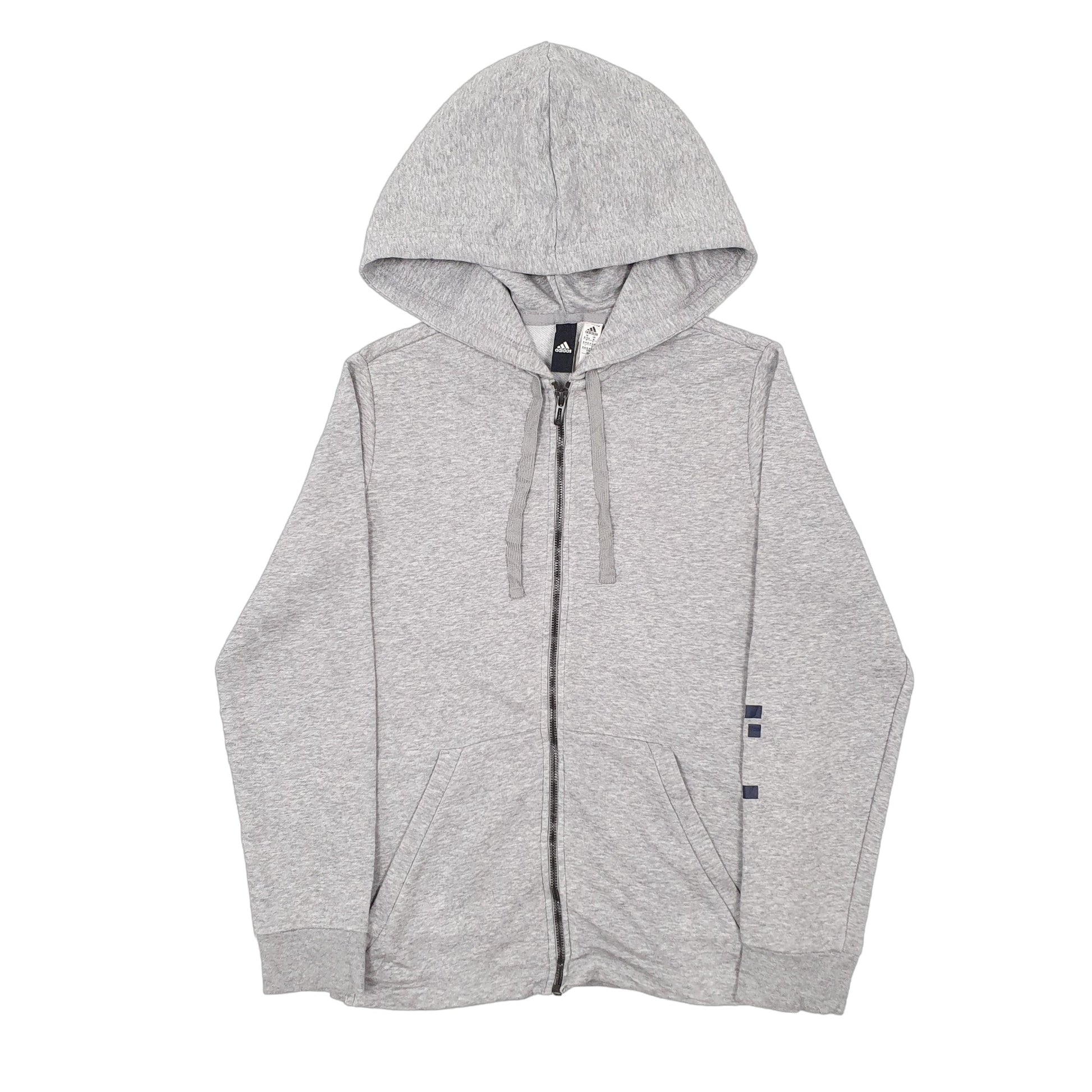 Womens Grey Adidas Hoodie Full Zip Jumper