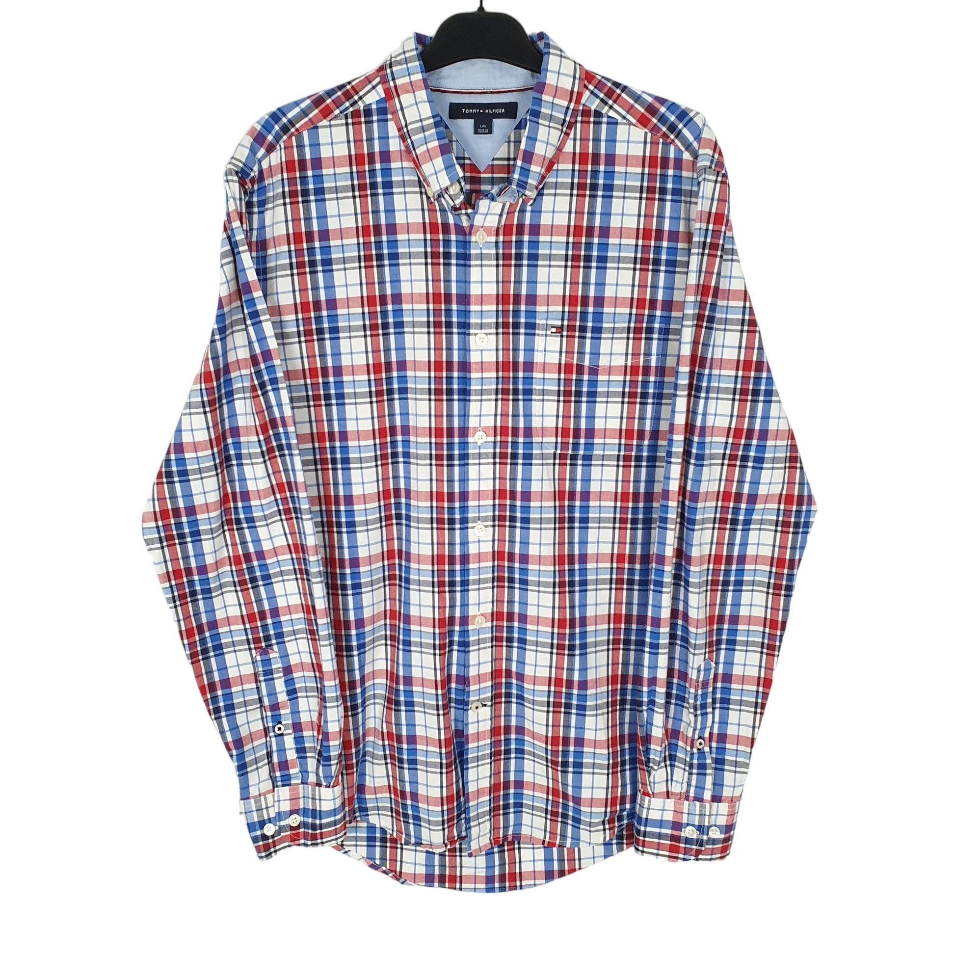 Tommy Hilfiger Long Sleeve Regular Fit Check Shirt White