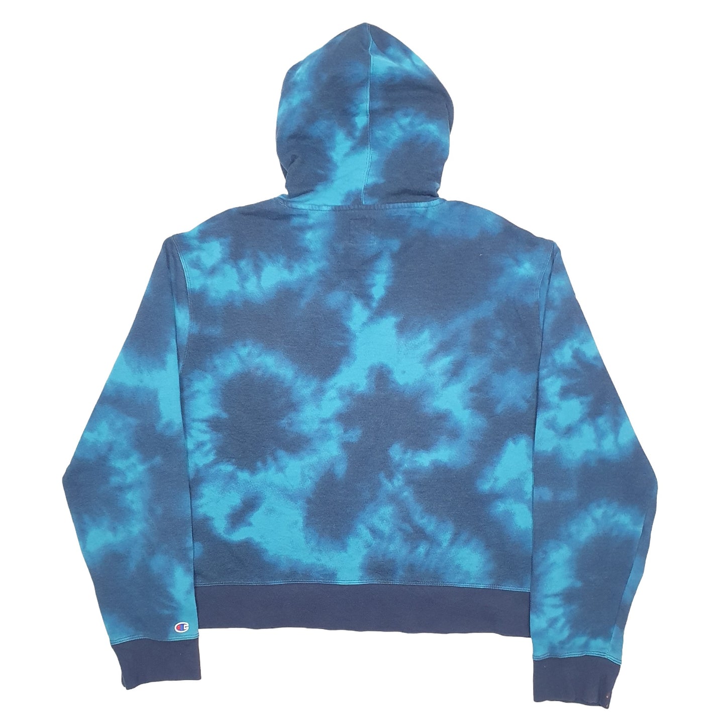 Womens Blue Champion Tye Dye Hoodie Jumper