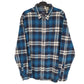 American Eagle Flannel Shacket Long Sleeve Regular Fit Check Shirt Blue