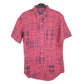 Ralph Lauren Short Sleeve Custom Fit Check Shirt Burgundy