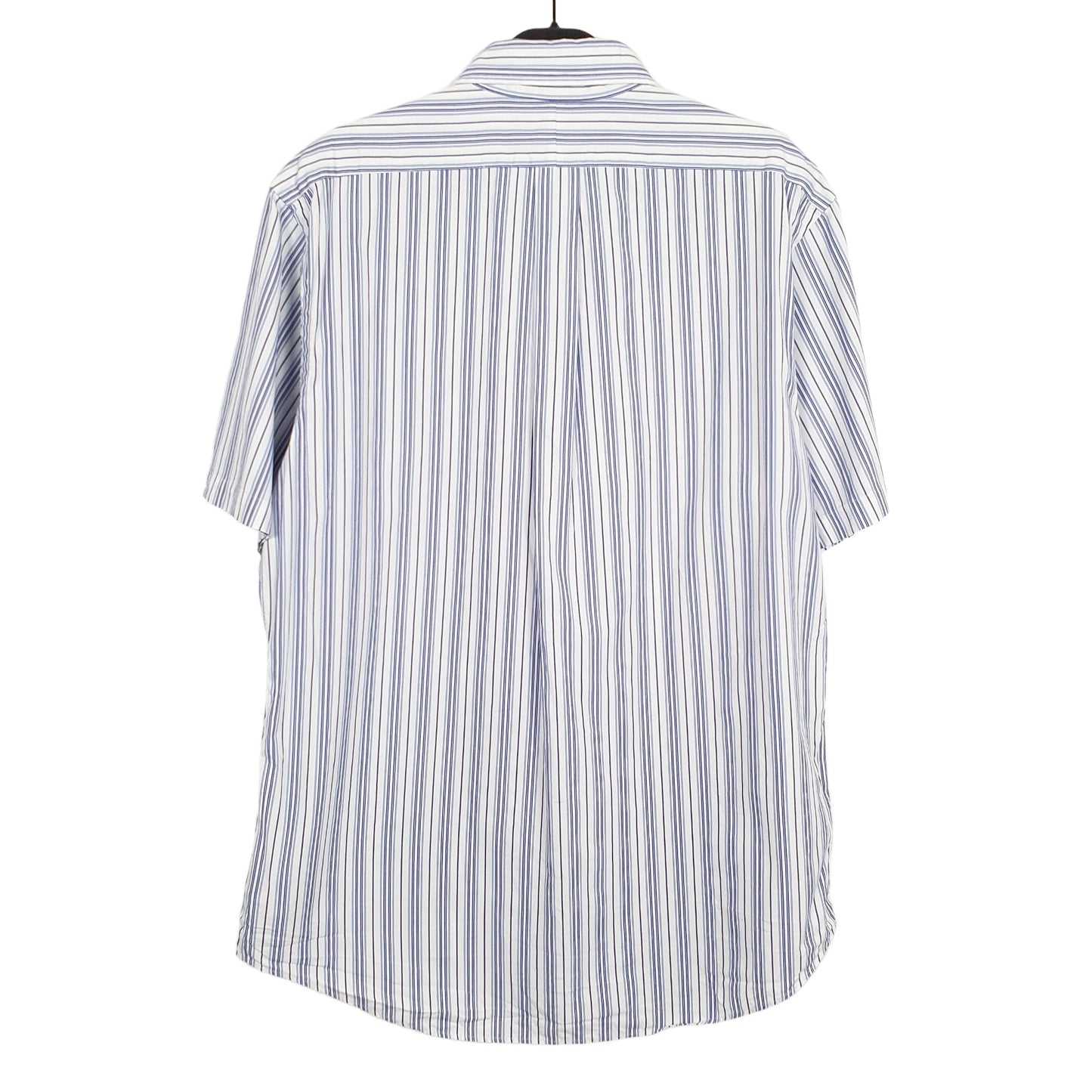 Ralph Lauren Short Sleeve Custom Fit Pinstripe Shirt Blue
