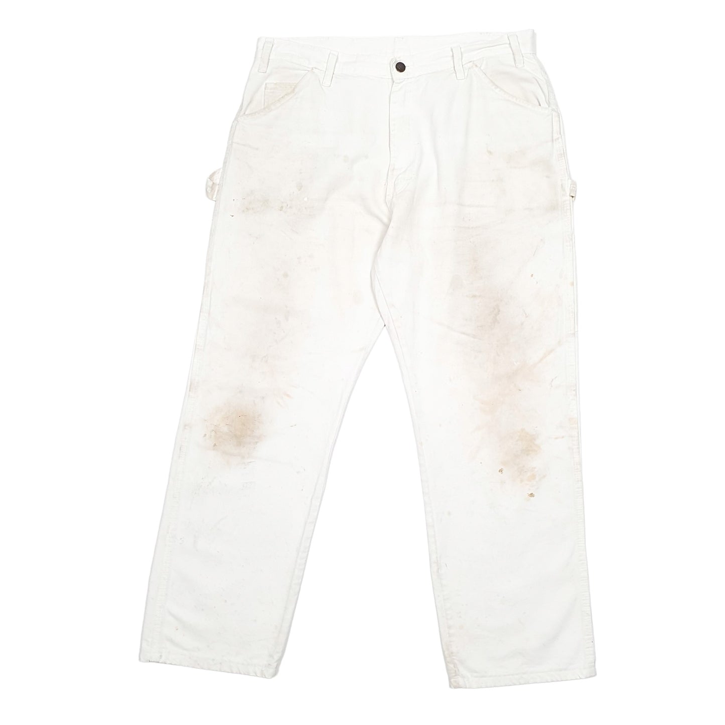 Mens White Dickies  Carpenter Trousers