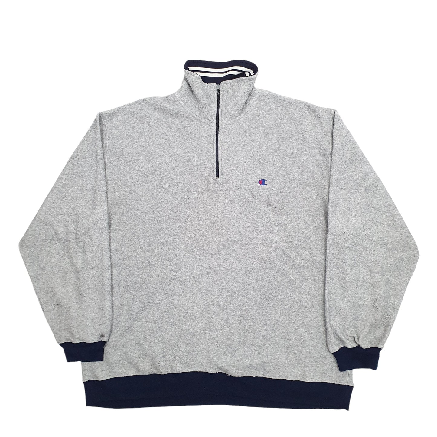 Mens Grey Champion  Quarter Zip Jumper