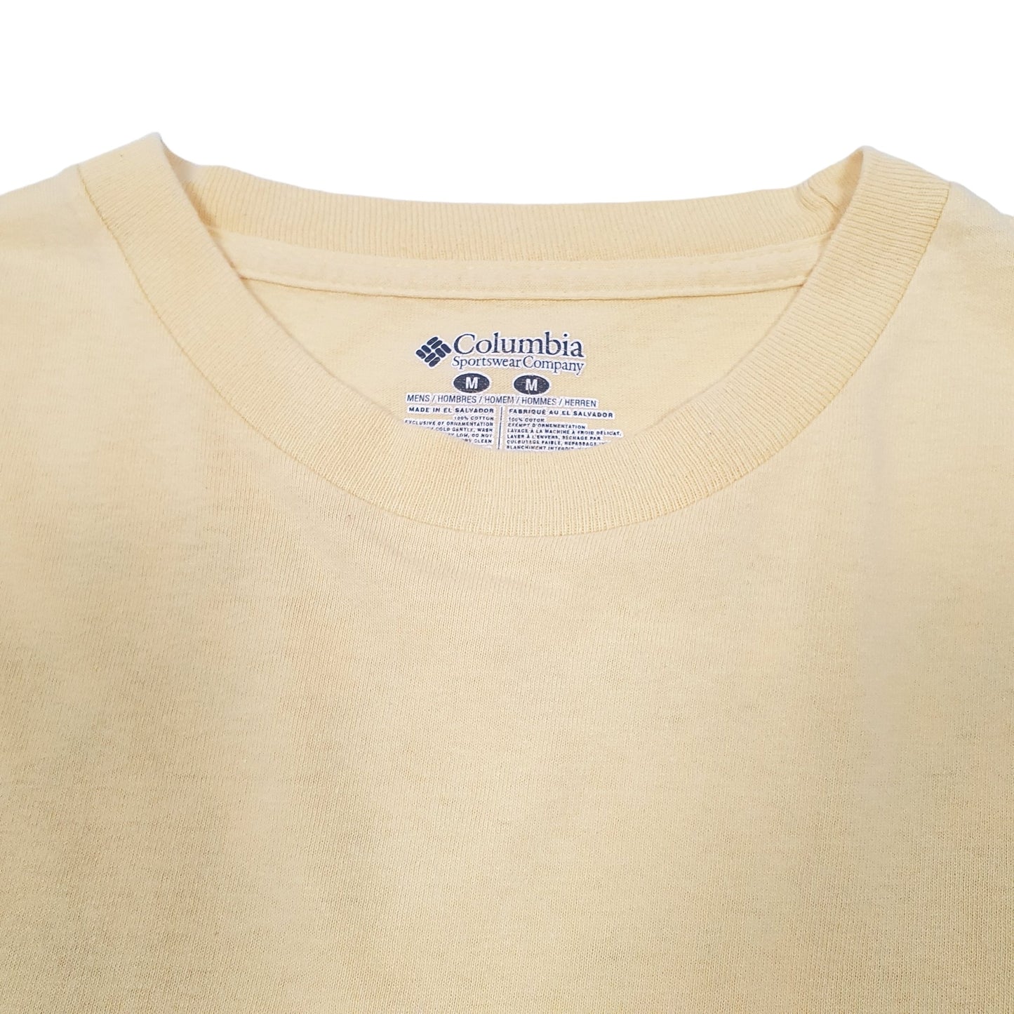 Mens Yellow Columbia Sportswear Performance Fishing Gear PFG Short Sleeve T Shirt