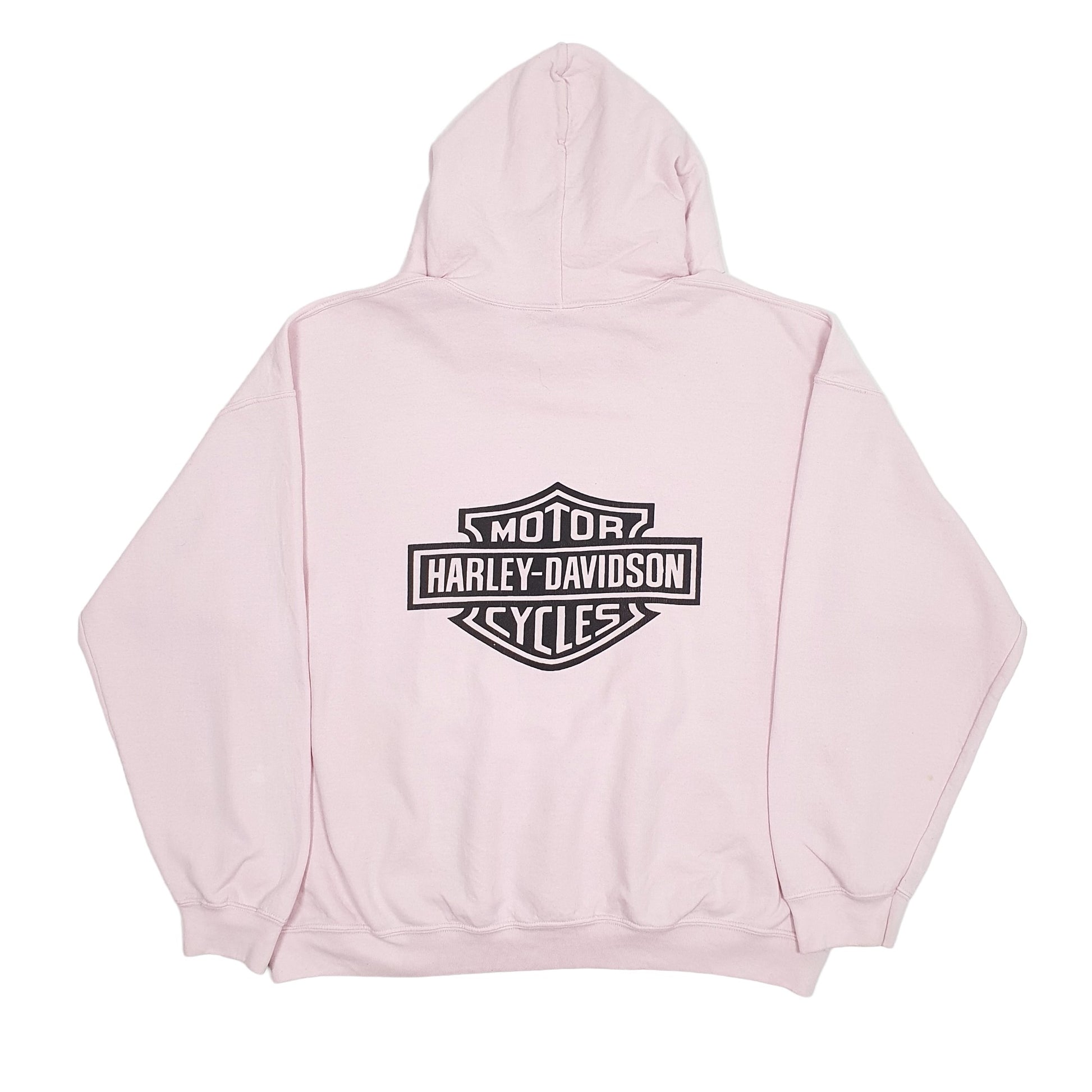Mens Pink Harley Davidson  Hoodie Jumper