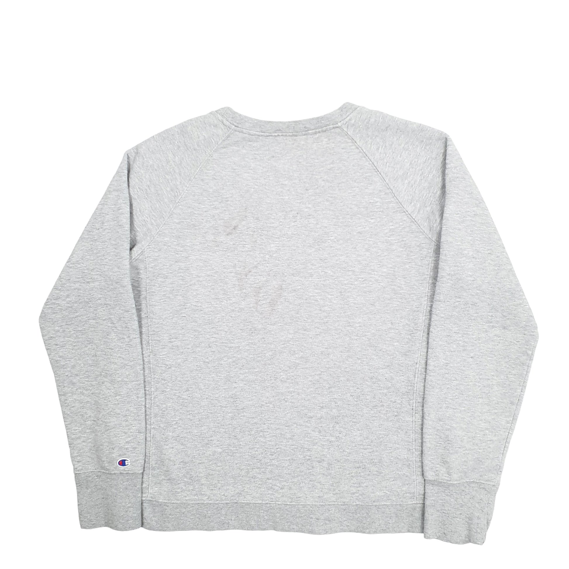 Womens Grey Champion Spellout Crewneck Jumper