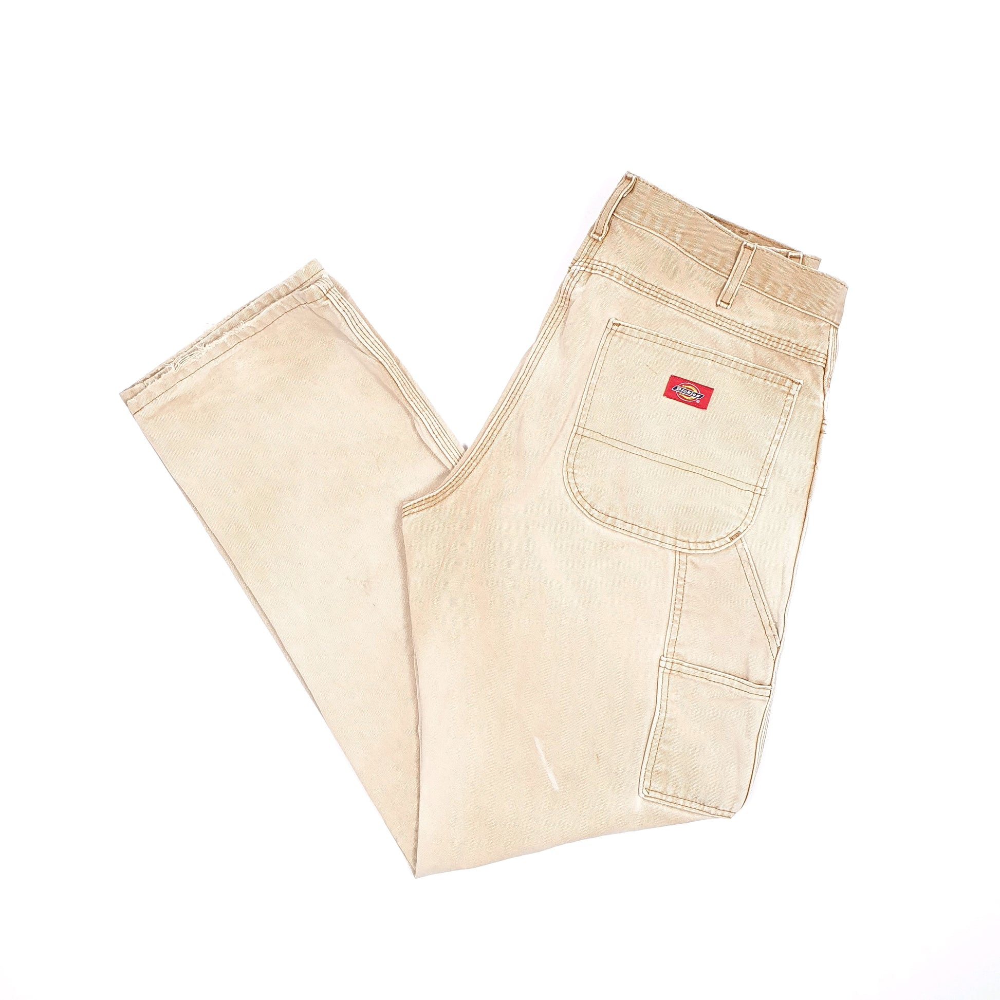 Mens Dickies Brown Carpenter Trousers W34 L33 Brown