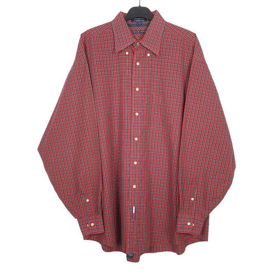 Tommy Hilfiger Long Sleeve Regular Fit Check Shirt Red