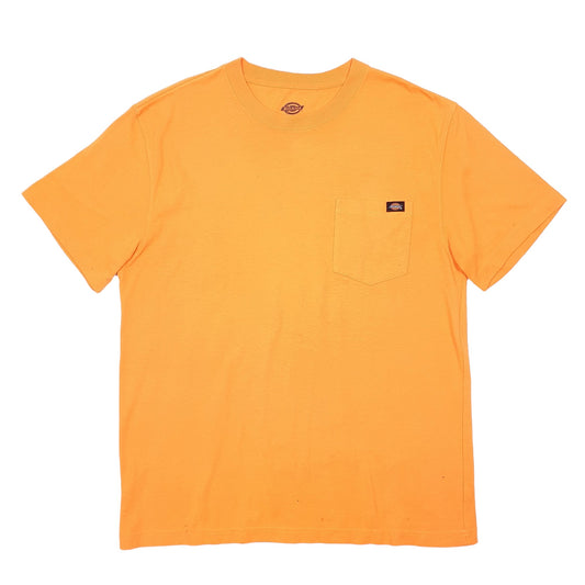 Mens Orange Dickies Pocket Work Wear Short Sleeve T Shirt