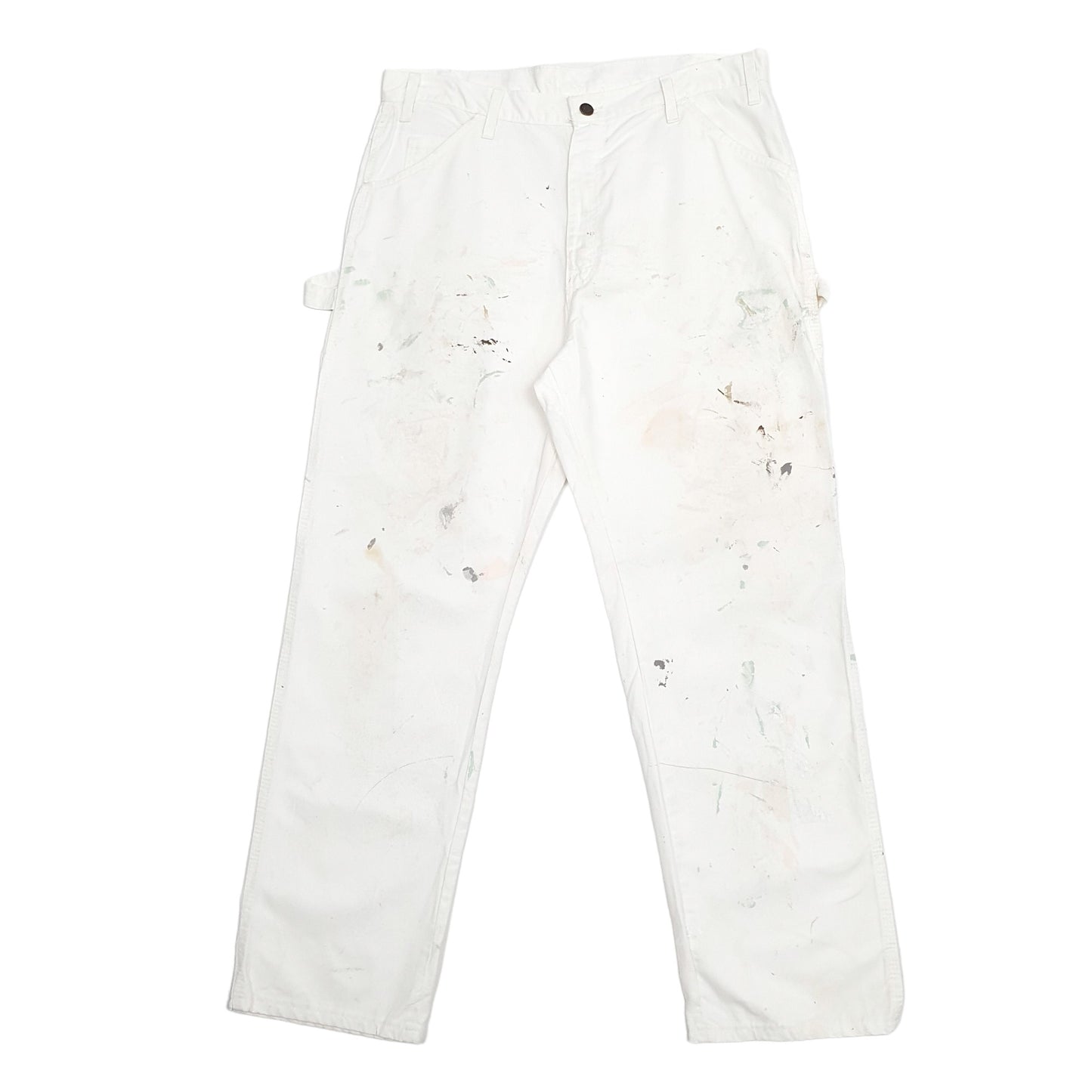 Mens White Dickies  Carpenter Trousers