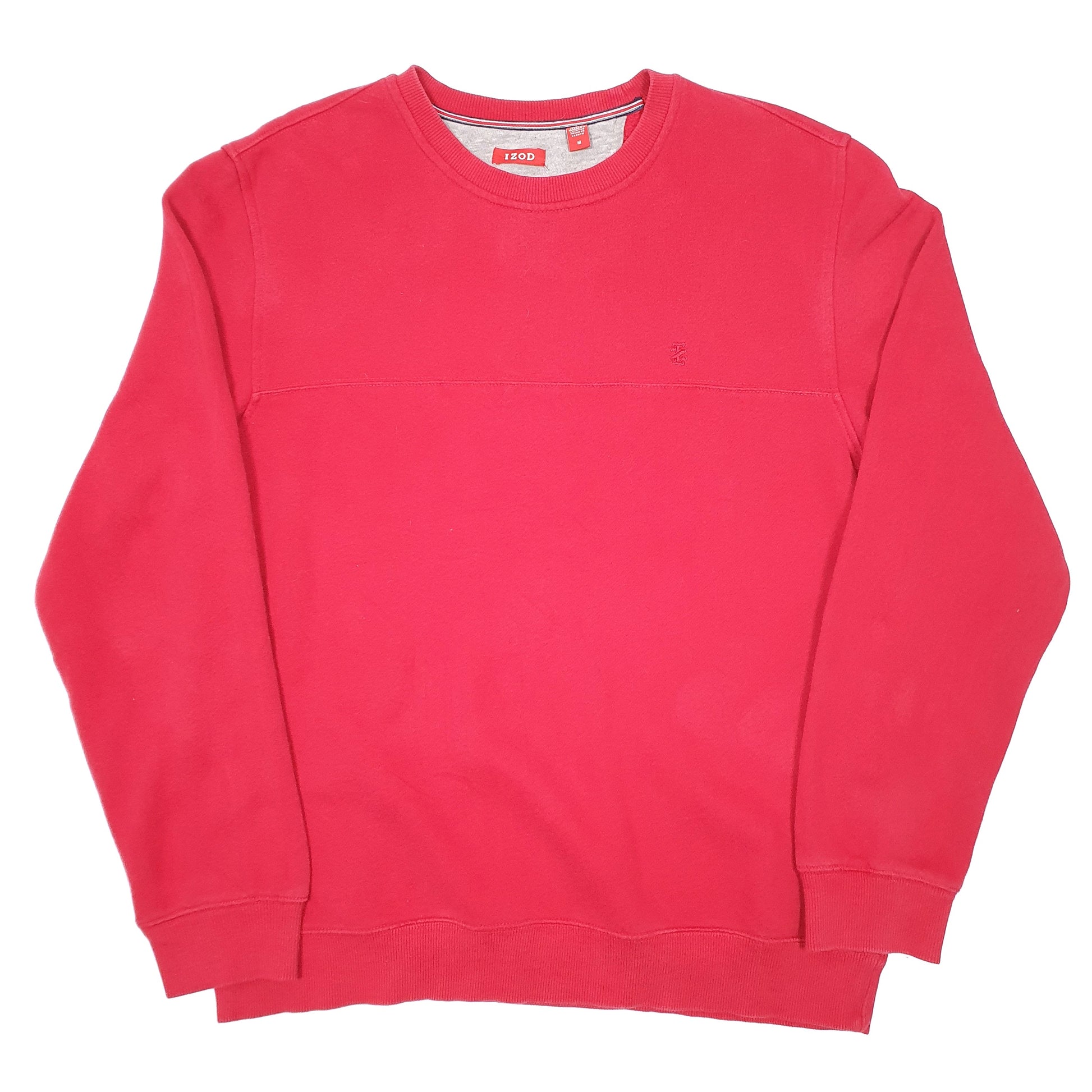 Mens Red Izod  Crewneck Jumper
