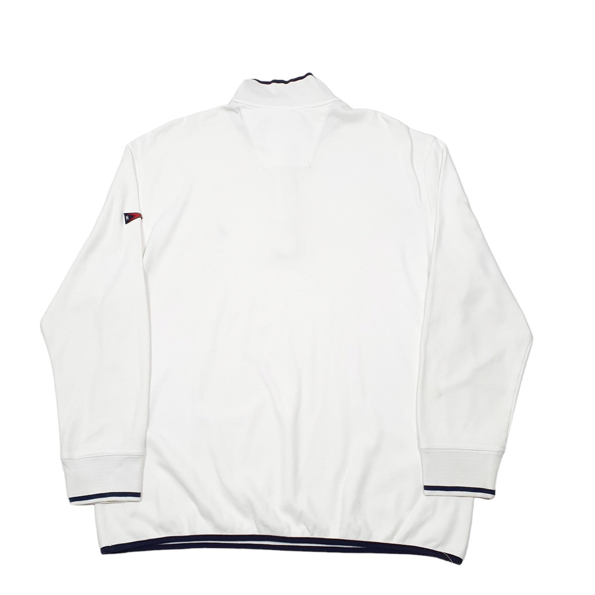 Mens White Nautica  Quarter Zip Jumper