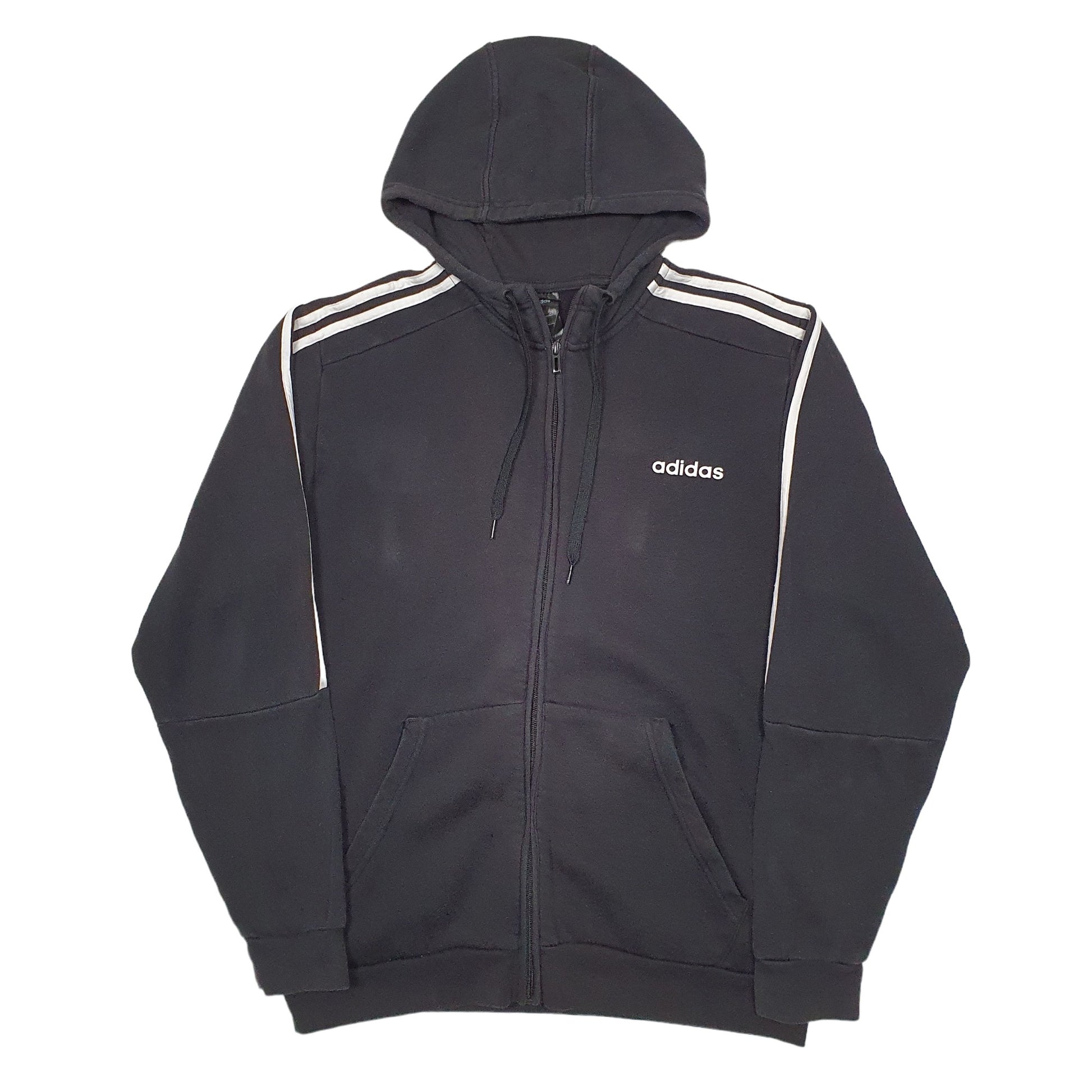 Mens Black Adidas  Full Zip Jumper