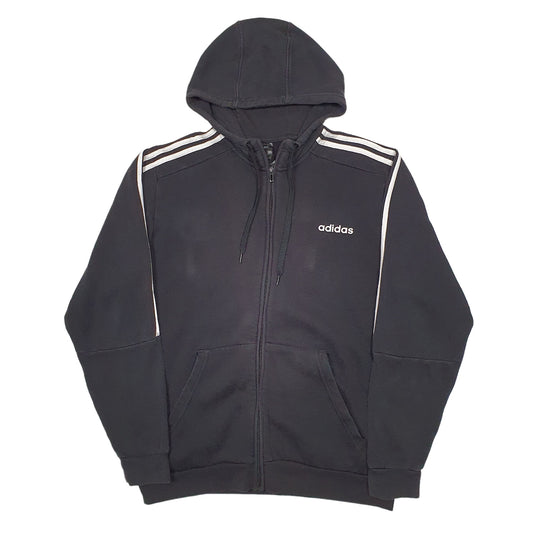 Mens Black Adidas  Full Zip Jumper