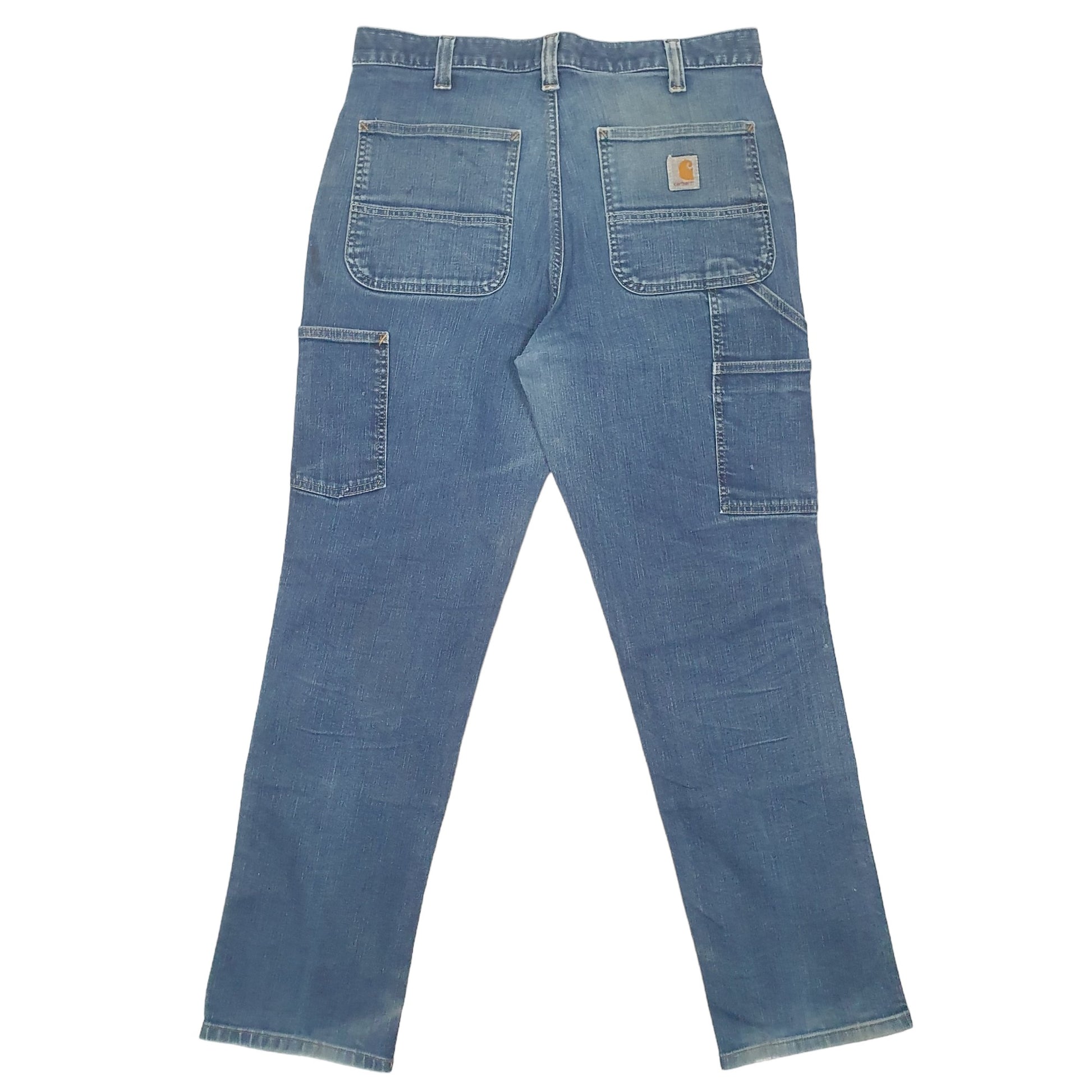 Mens Blue Carhartt Rugged Flex Double knee Carpenter JeansW34 L30