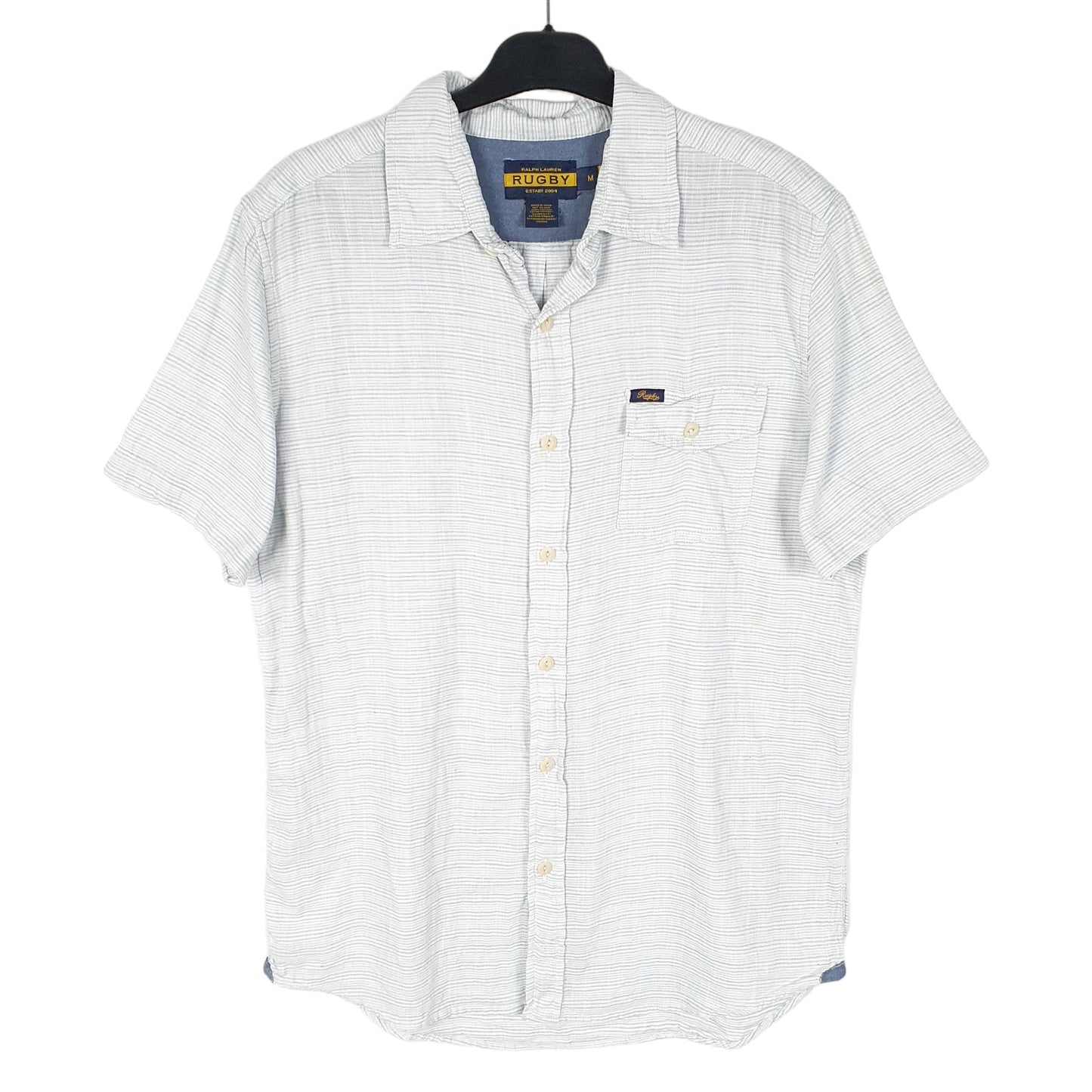 Ralph Lauren Rugby Short Sleeve Regular Fit Striped Shirt White