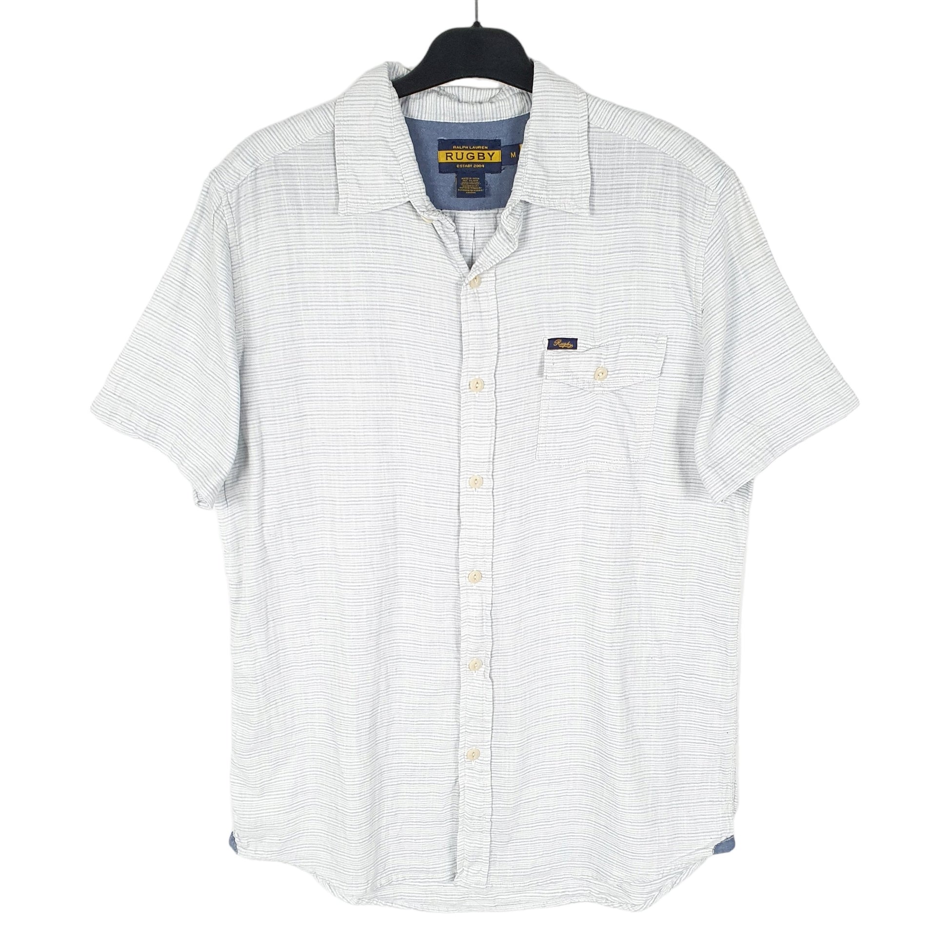 Ralph Lauren Rugby Short Sleeve Regular Fit Striped Shirt White