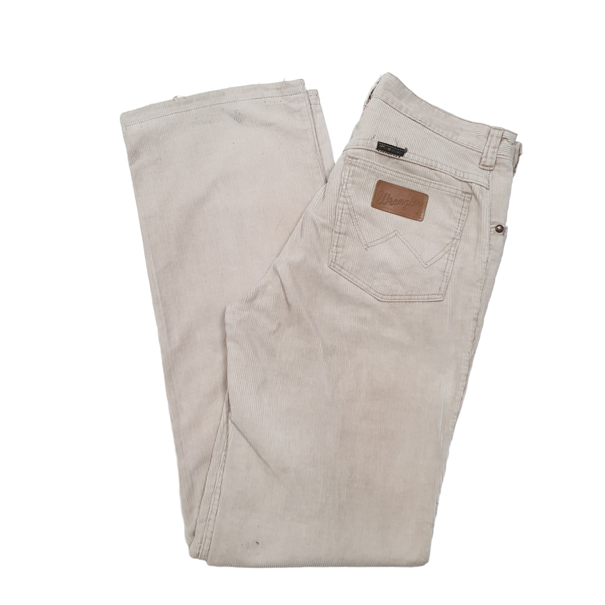 Mens Cream Wrangler  Corduroy Trousers