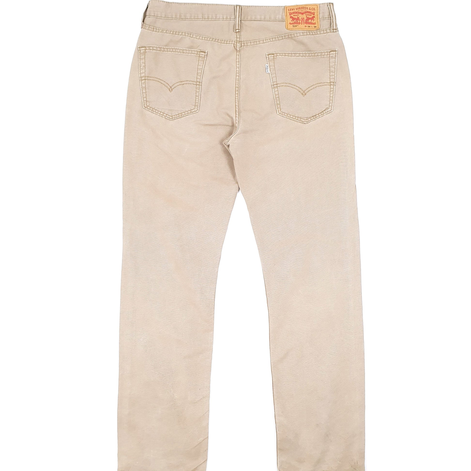 Levis 514 Straight Fit Jeans W34 L34 Beige