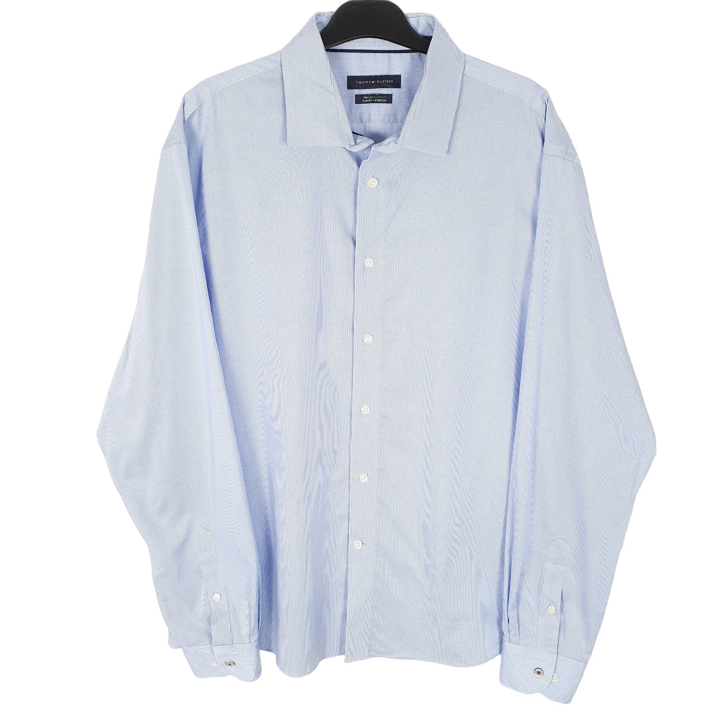 Tommy Hilfiger Long Sleeve Slim Fit Check Shirt Blue