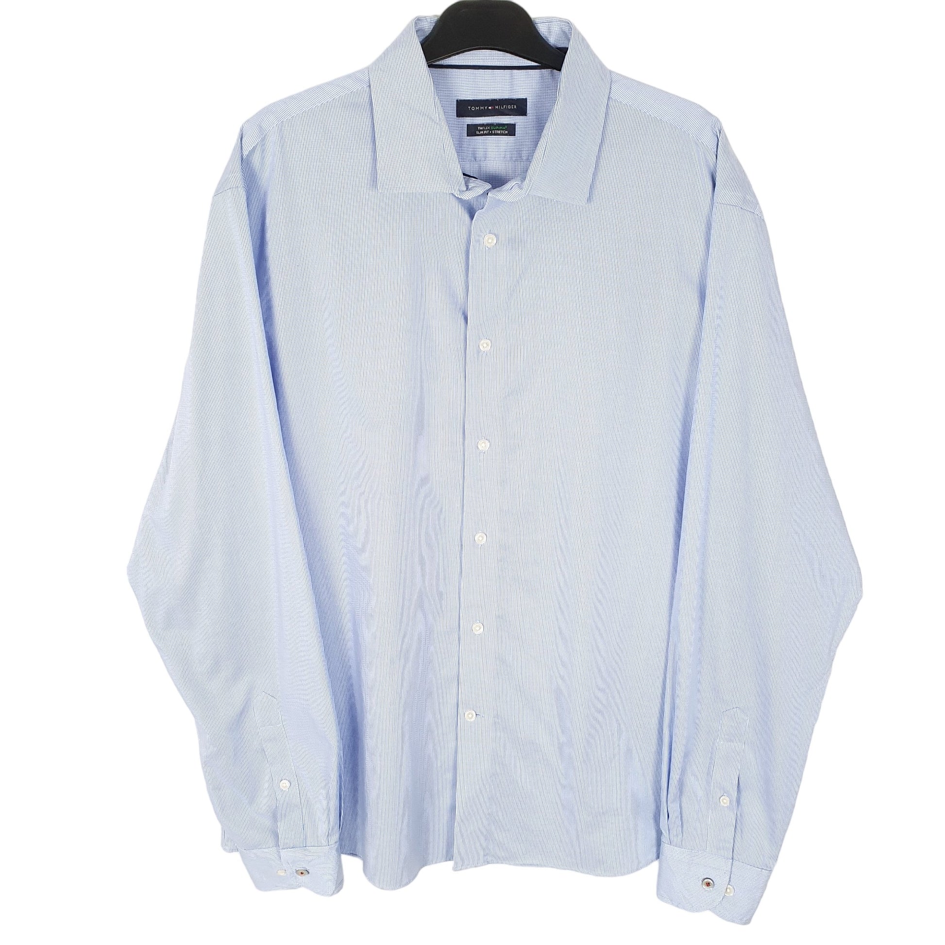 Tommy Hilfiger Long Sleeve Slim Fit Check Shirt Blue