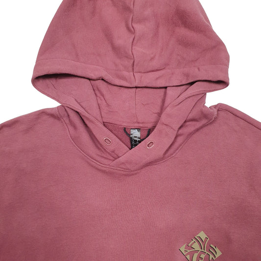 Mens Burgundy Adidas Five Ten Logo Hoodie Jumper