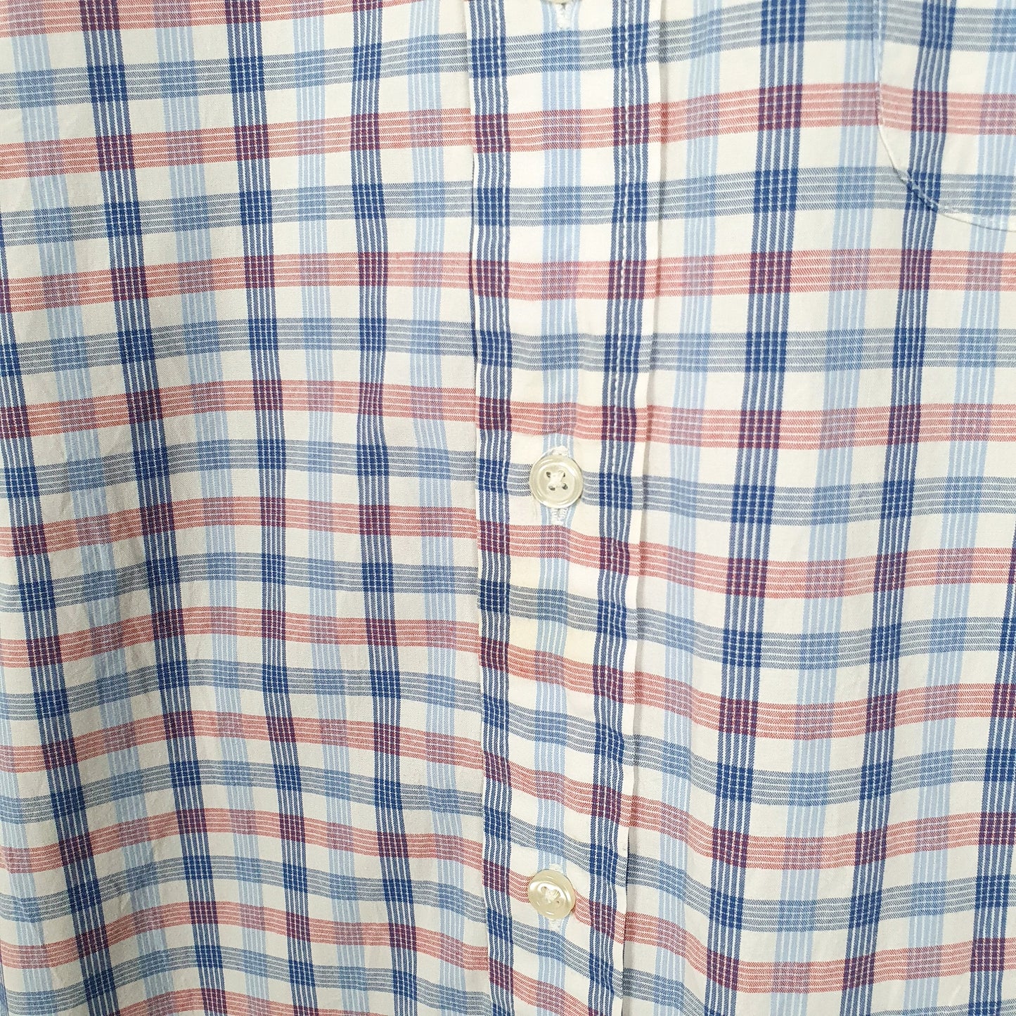 Tommy Hilfiger Short Sleeve Regular Fit Check Shirt Blue