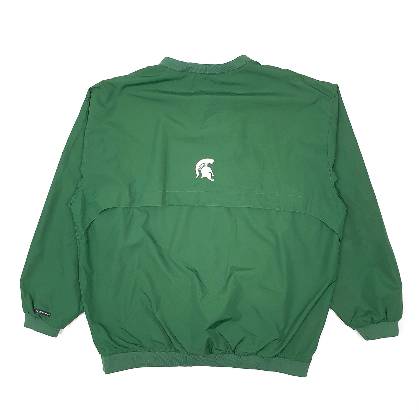 Mens Green Nike Vintage 2000s Y2K Spartans State USA College Sweatshirt  Coat
