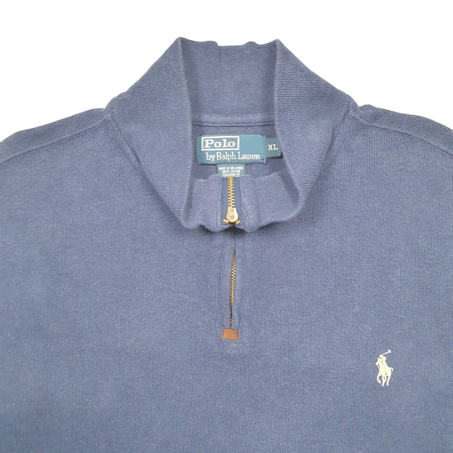 Mens Blue Polo Ralph Lauren  Quarter Zip Jumper