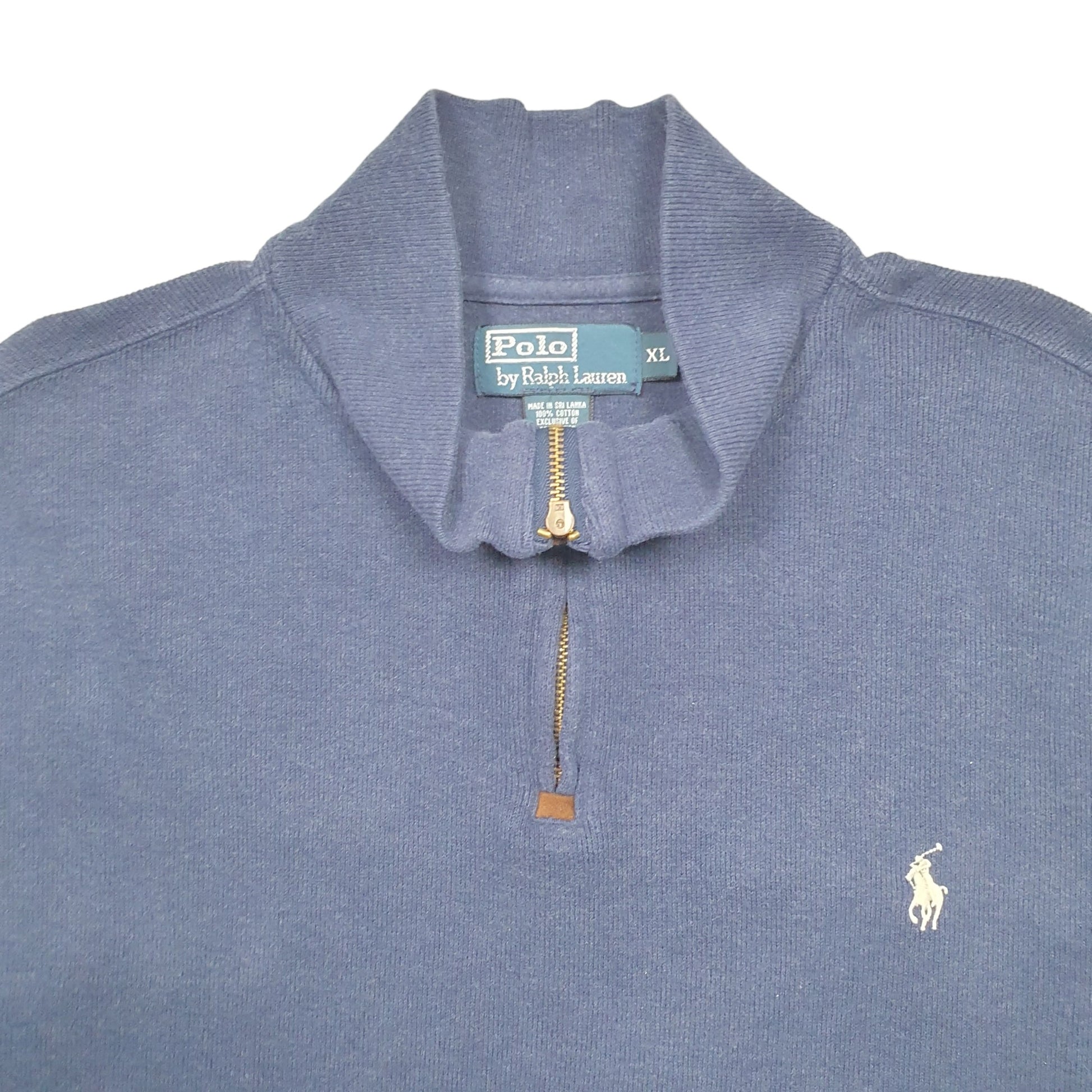 Mens Blue Polo Ralph Lauren  Quarter Zip Jumper