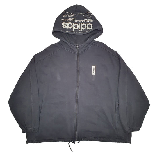 Mens Black Adidas  Full Zip Jumper