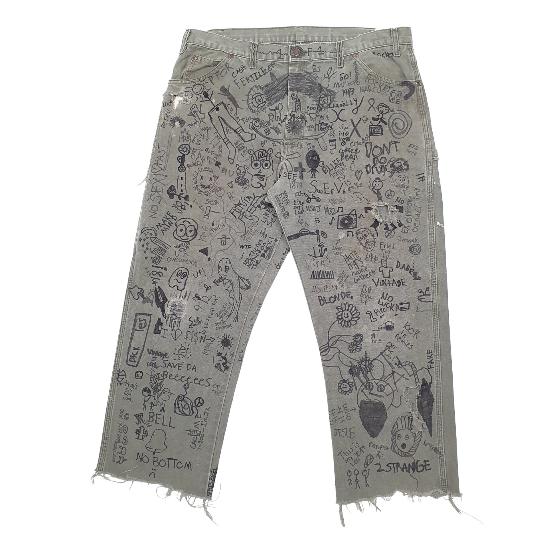 Mens Khaki Dickies  Carpenter Trousers