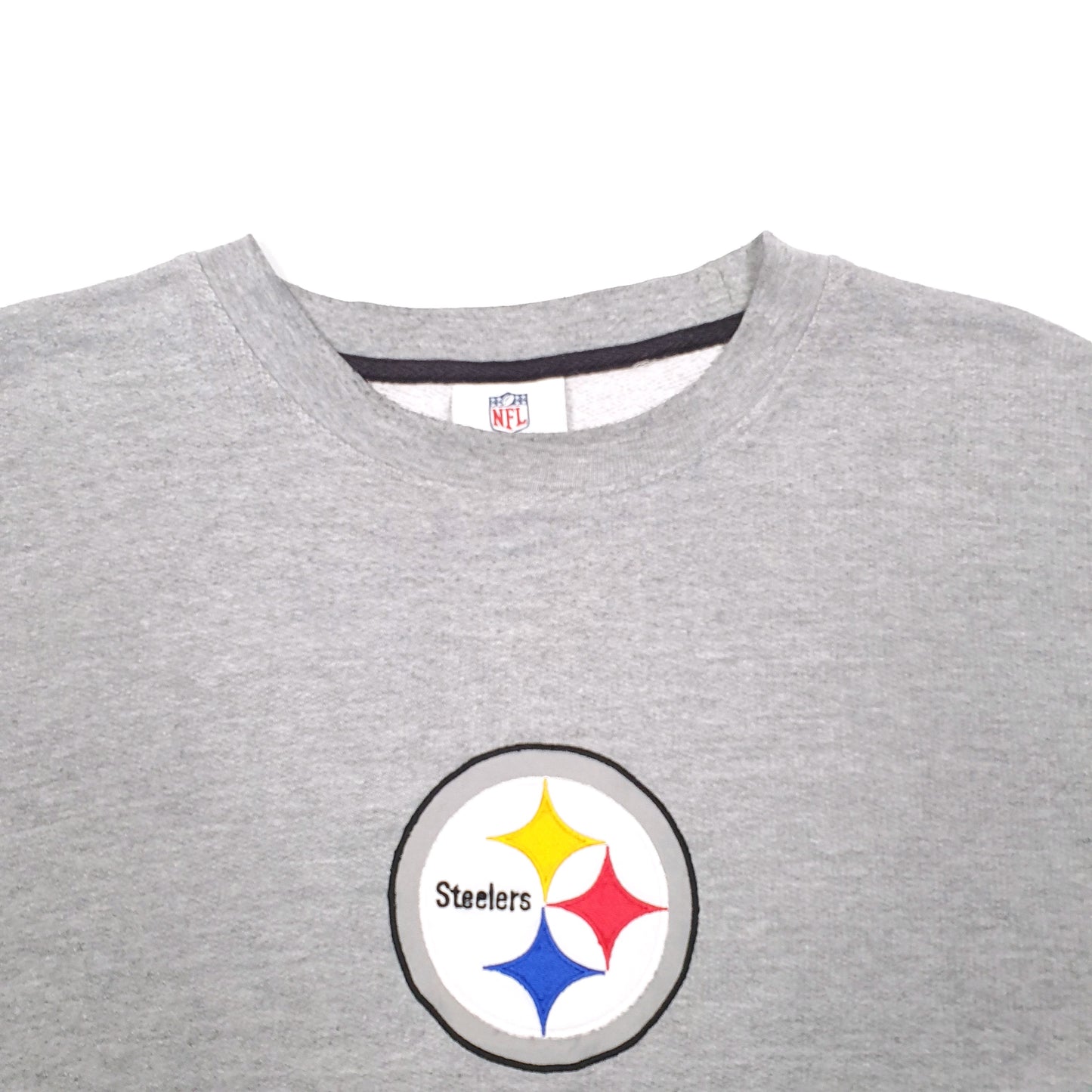 Mens Grey NFL Pittsburgh Steelers American Football Crewneck Jumper