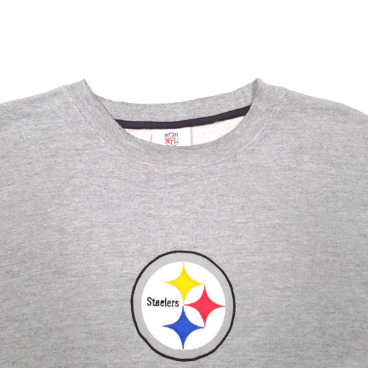 Mens Grey NFL Pittsburgh Steelers American Football Crewneck Jumper