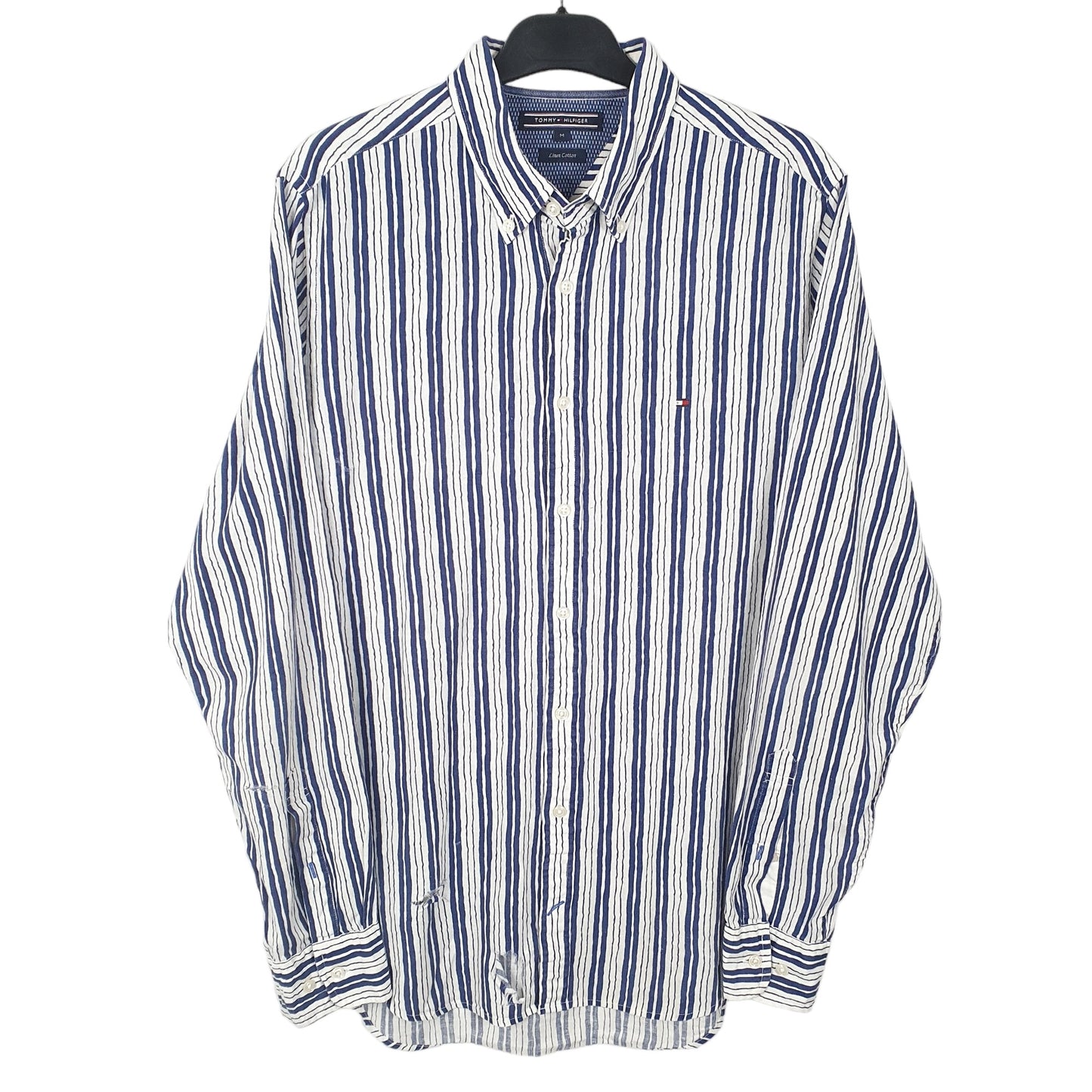 Mens Blue Tommy Hilfiger Blend Long Sleeve Shirt