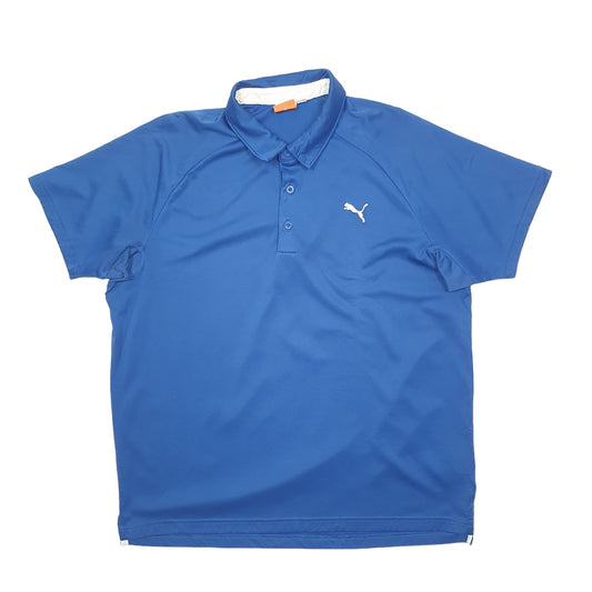 Puma Cool Cell Short Sleeve Polyester Polo Shirt Blue