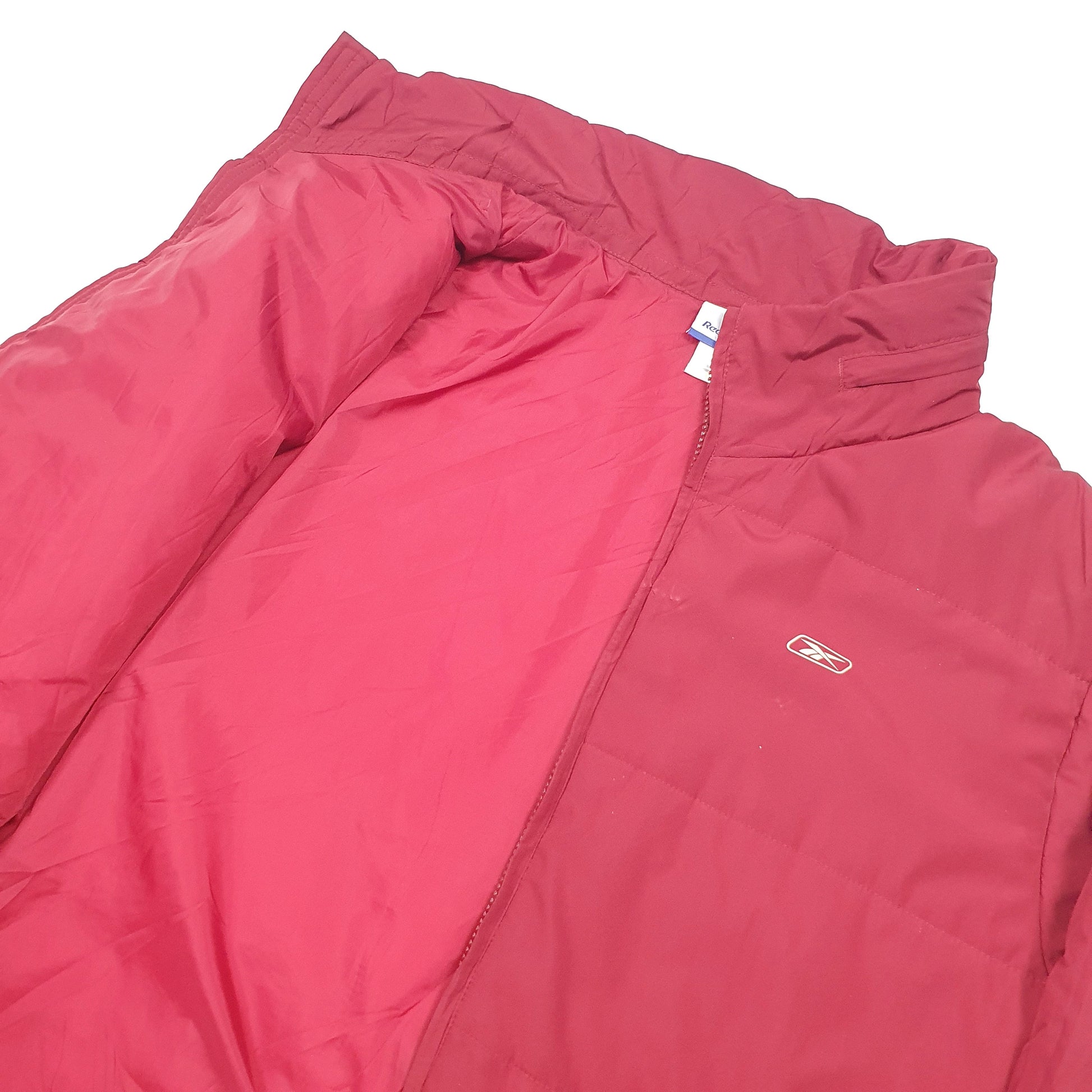 Womens Reebok Puffer Jacket Red