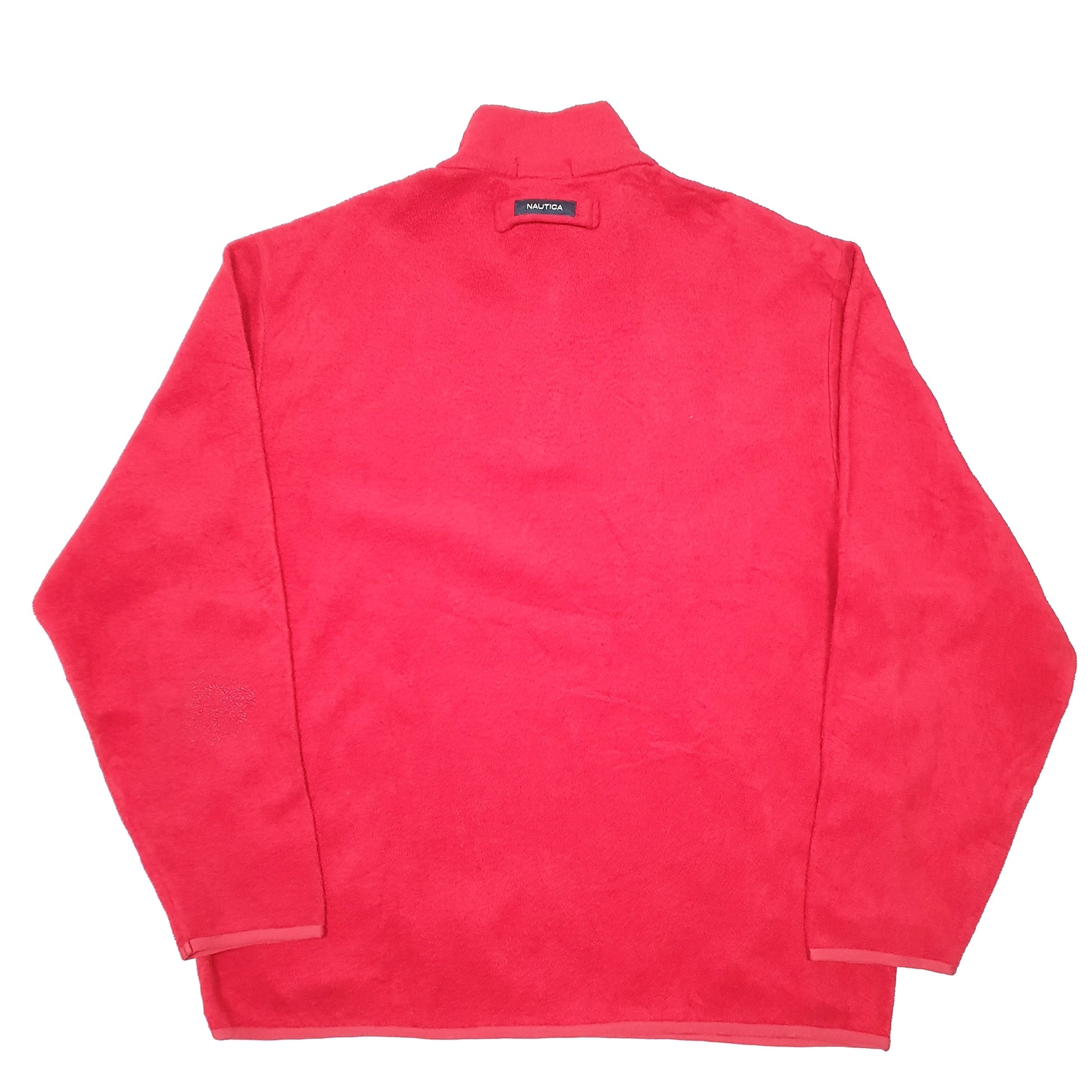 Mens Red Nautica  Quarter Zip Jumper