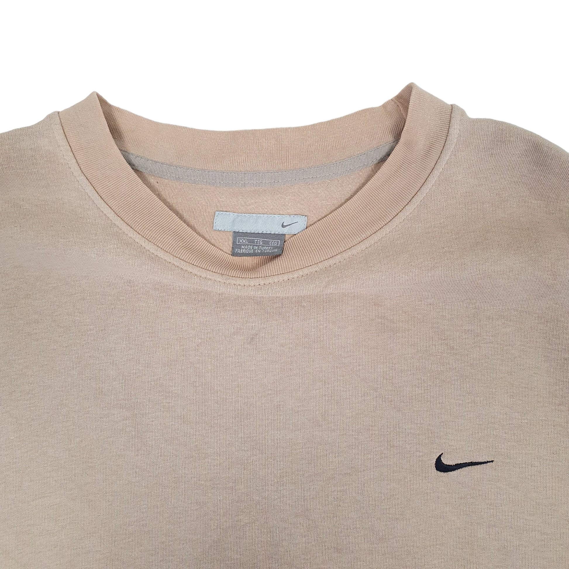 Mens Beige Nike Vintage 2000s Crewneck Jumper