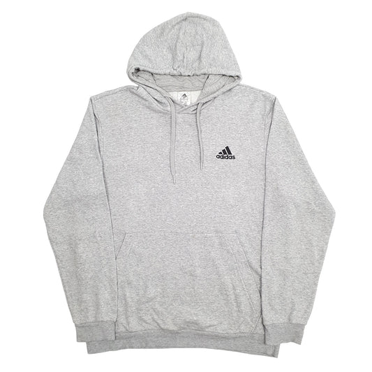 Mens Grey Adidas Hoodie Jumper