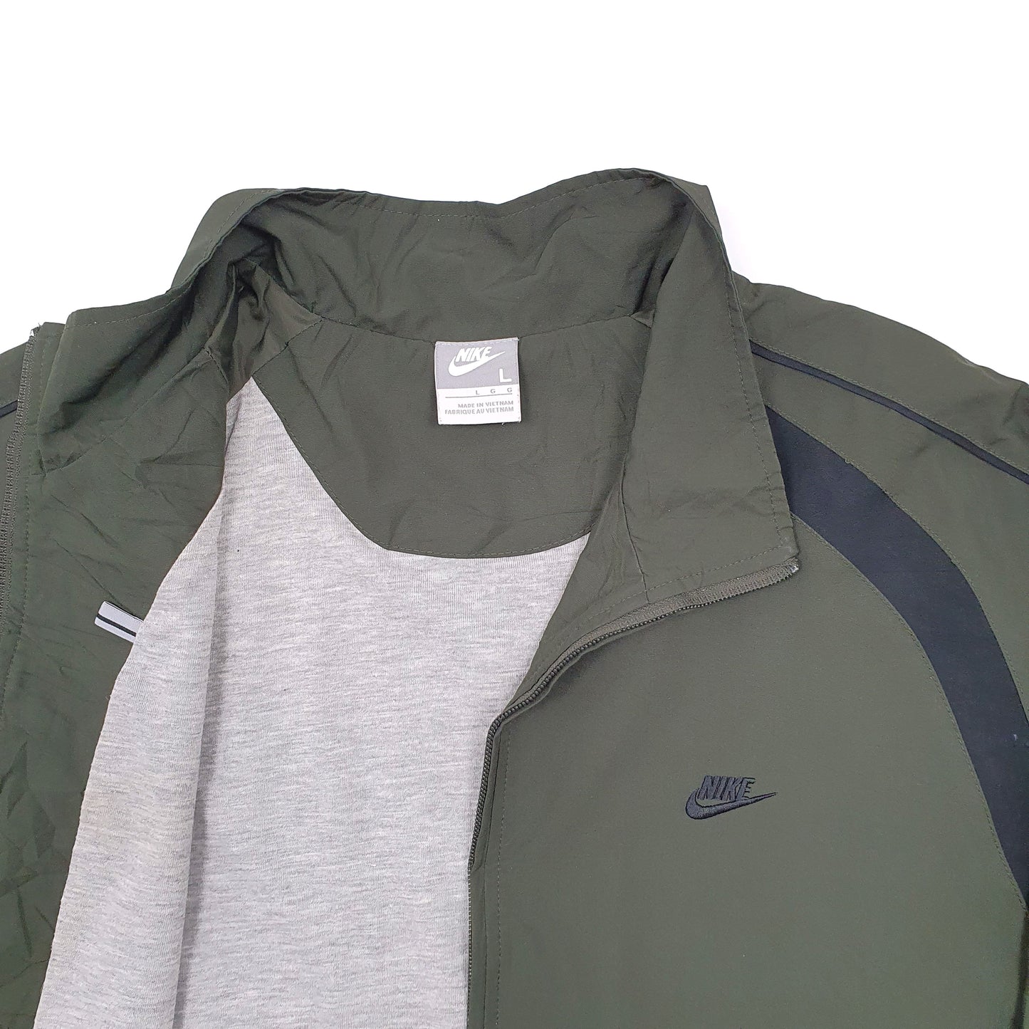 Mens Green Nike Vintage 2000s Y2K Windrunner Track  Coat