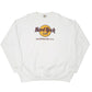 Mens White Hard Rock Cafe Sweatshirt Crewneck Jumper