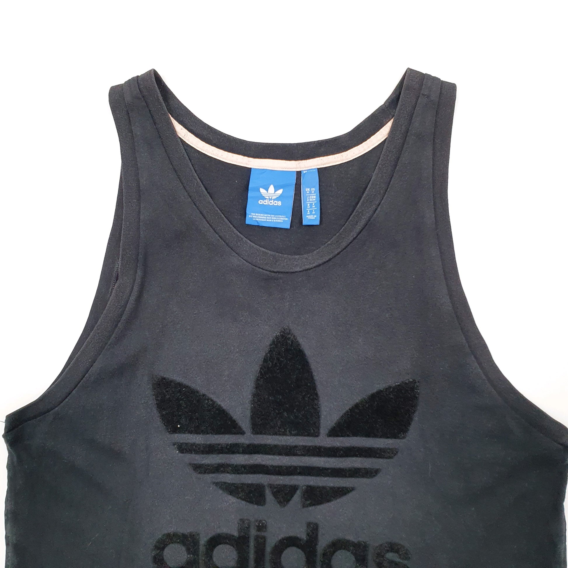 Mens Black Adidas Vest Top Short Sleeve T Shirt