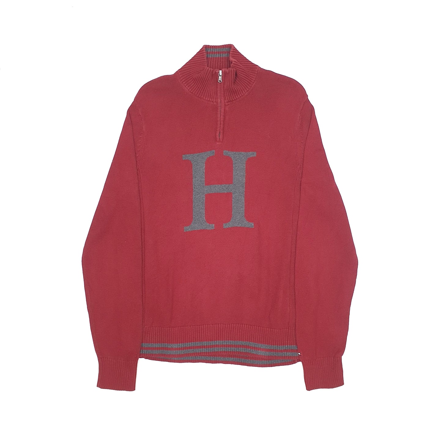 Tommy Hilfiger Quarter Zip M Burgundy