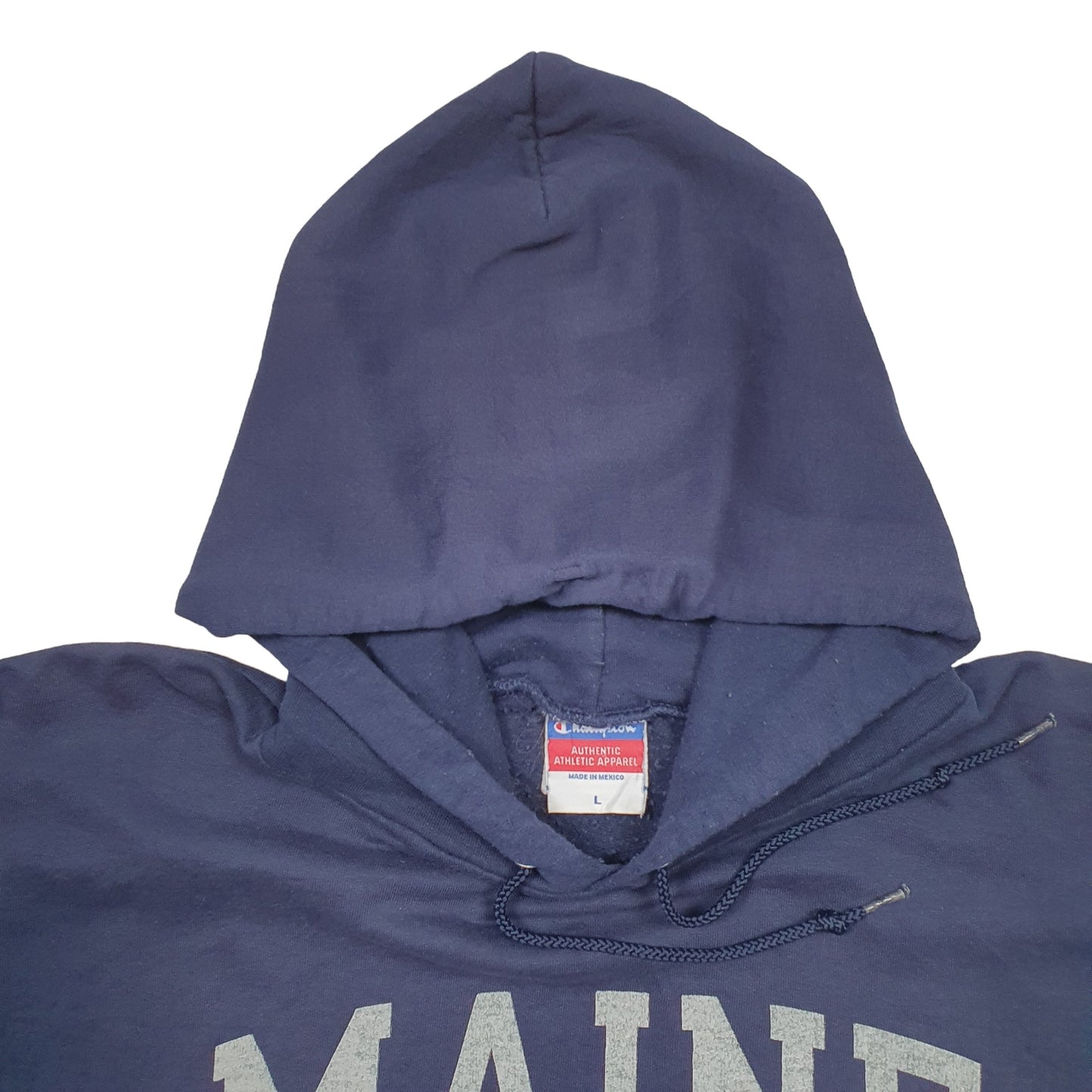 Mens Blue Champion USA College Maine Hoodie Jumper
